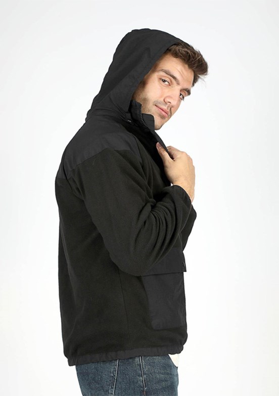 LEE COOPER Ewan Siyah Erkek Polar Mont