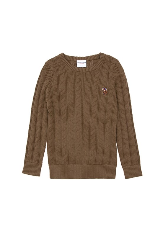 US POLO ASSN Erkek Çocuk Yeşil Slim Kazak