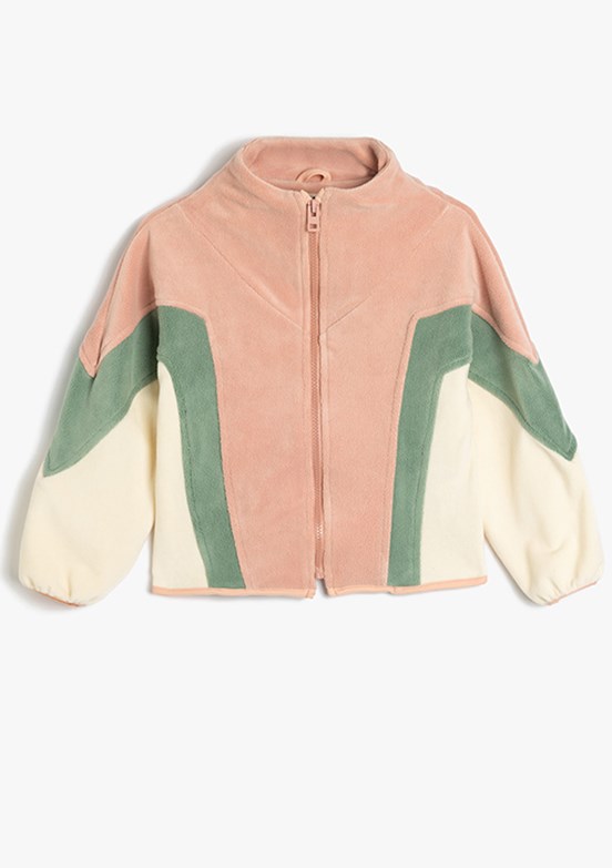 KOTON Pembe Kız Çocuk Polar Sweatshirt