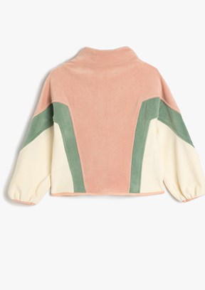 KOTON Pembe Kız Çocuk Polar Sweatshirt