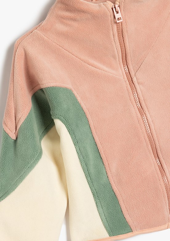 KOTON Pembe Kız Çocuk Polar Sweatshirt