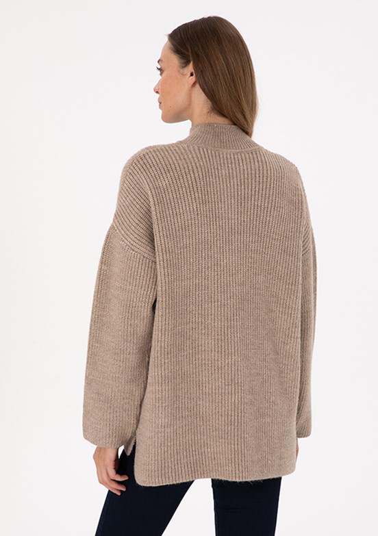 PİERRE CARDİN Bej Kadın Comfort Kazak