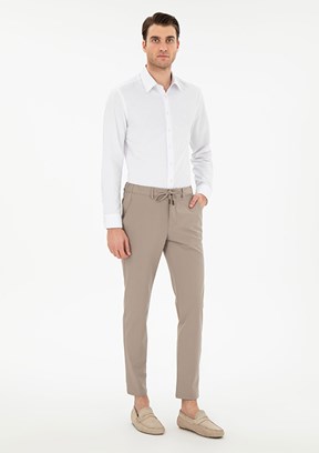 PİERRE CARDİN Bej Erkek Slim Pantolon