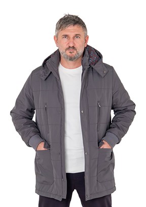 FORELLİ Gri Erkek Uzun Kaban