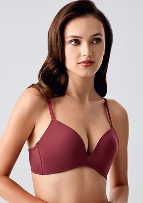 NEW BRA Bordo Kadın Destekli Sütyen