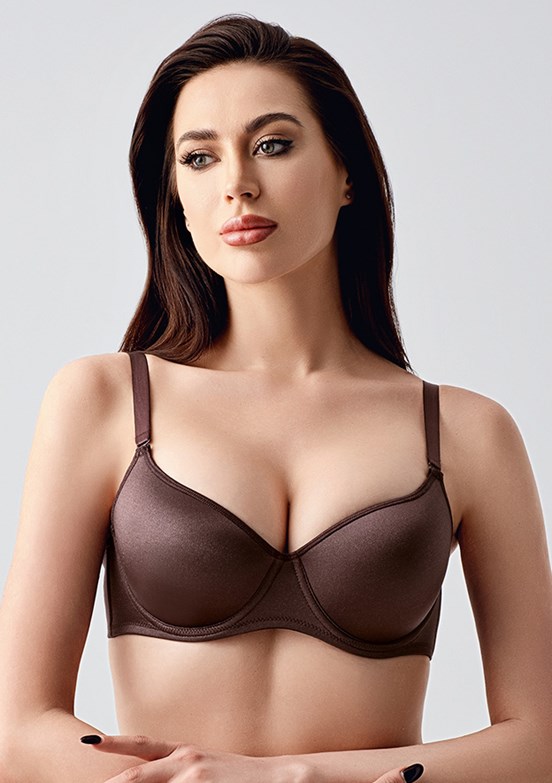 NEW BRA - 3479000000 Kadın Kahverengi Desteksiz Big Size Sütyen