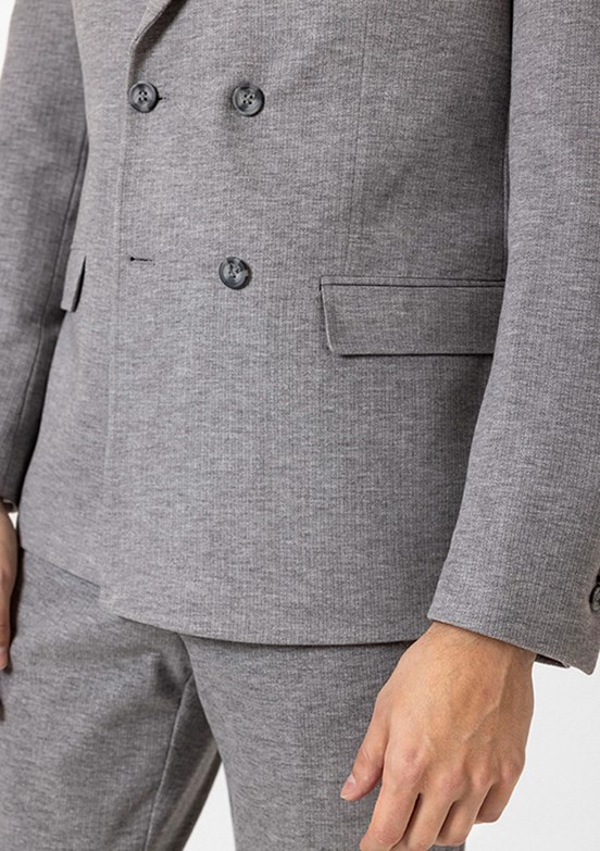 SÜVARİ Gri Erkek Slim Takım Elbise