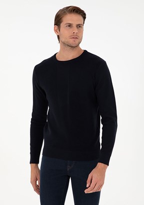 PİERRE CARDİN Lacivert Erkek Slim Kazak