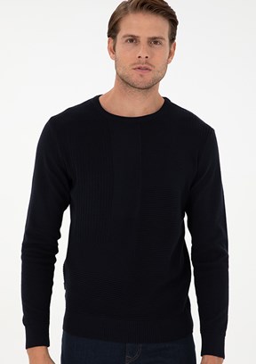 PİERRE CARDİN Lacivert Erkek Slim Kazak