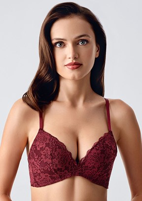 NEW BRA Bordo Kadın Destekli Sütyen