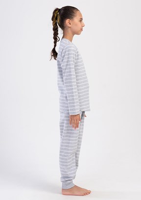 VİENETTA Gri Kız Çocuk Pijama Takımı