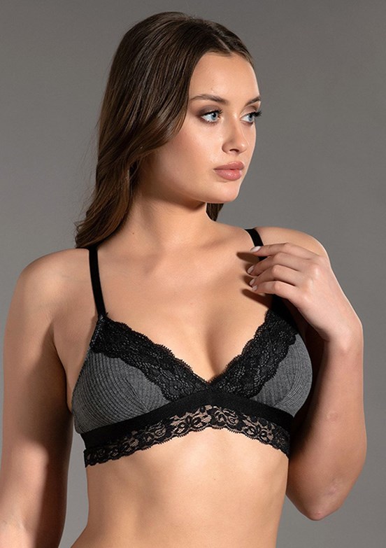 NEW BRA Antrasit Kadın Bralet