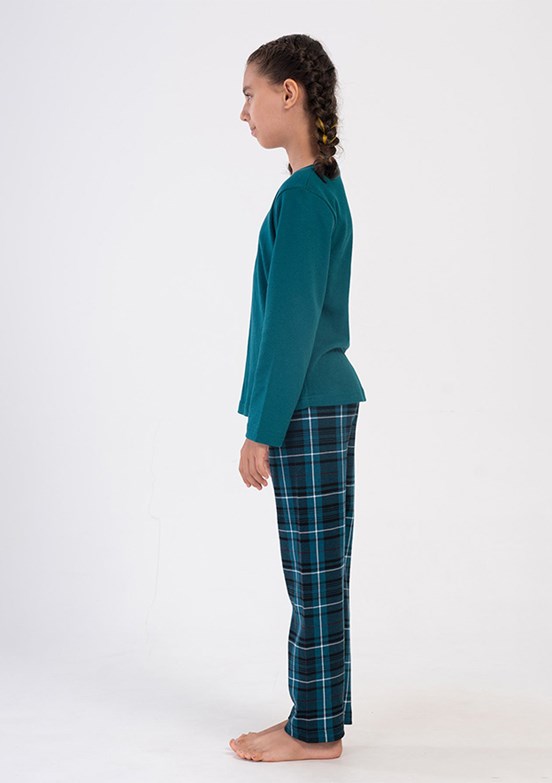 VİENETTA Yeşil Kız Çocuk Pijama Takımı