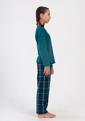 VİENETTA Yeşil Kız Çocuk Pijama Takımı
