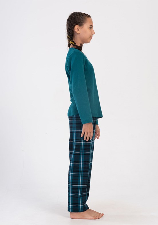 VİENETTA Yeşil Kız Çocuk Pijama Takımı