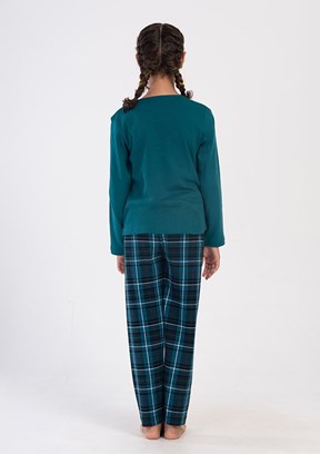 VİENETTA Yeşil Kız Çocuk Pijama Takımı