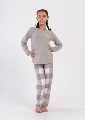 VİENETTA Gri Kız Çocuk Pijama Takımı