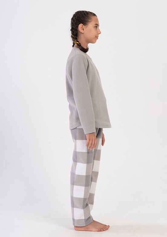 VİENETTA Gri Kız Çocuk Pijama Takımı