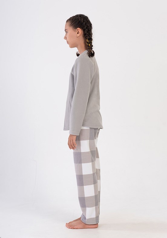 VİENETTA Gri Kız Çocuk Pijama Takımı