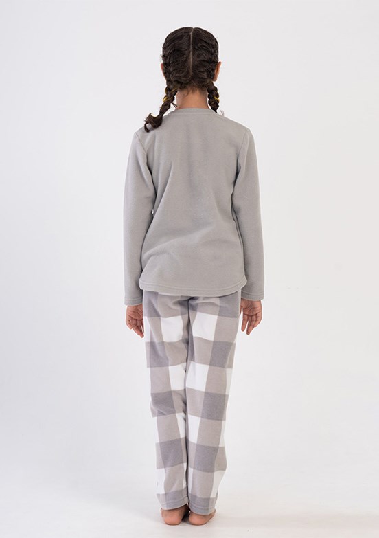 VİENETTA Gri Kız Çocuk Pijama Takımı