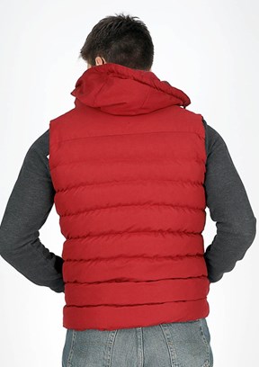 LEE COOPER Bordo Erkek Kapüşonlu Yelek