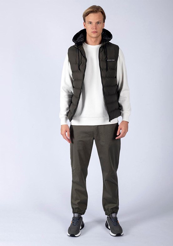 Lee Cooper Haki Erkek Kapüşon Regular Fit Yelek