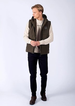 Lee Cooper Haki Erkek Kapüşon Regular Fit Yelek