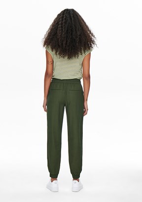 ONLY - 15203946  Onlkelda Kadın Yeşil Bol Paça Pantolon