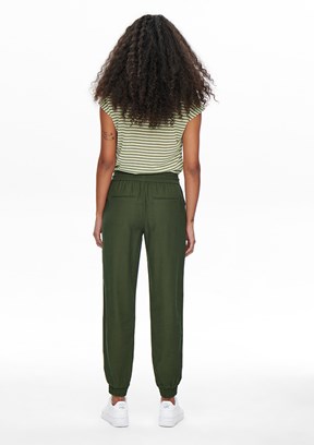ONLY - 15203946  Onlkelda Kadın Yeşil Bol Paça Pantolon