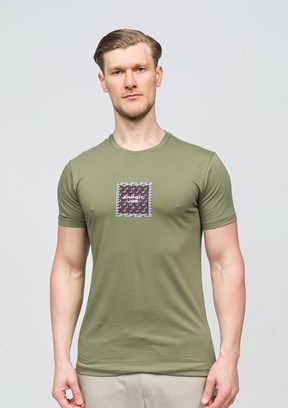 JOHNNY JOE Lucas Yeşil Erkek Bisiklet Yaka T-shirt