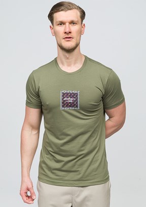 JOHNNY JOE Lucas Yeşil Erkek Bisiklet Yaka T-shirt