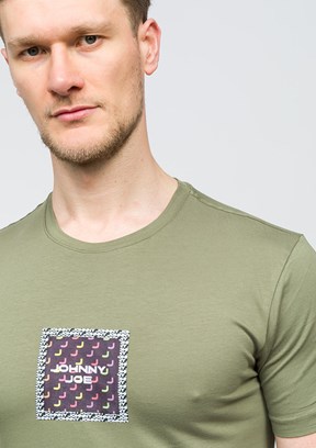 JOHNNY JOE Lucas Yeşil Erkek Bisiklet Yaka T-shirt