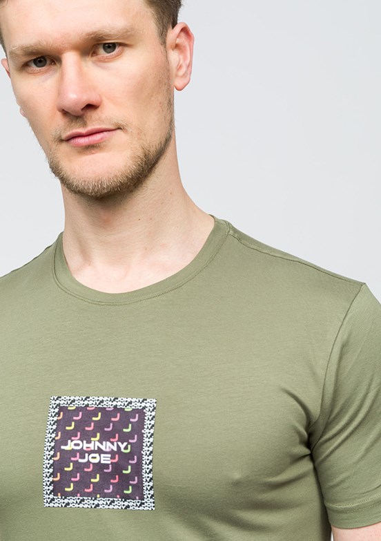 JOHNNY JOE Lucas Yeşil Erkek Bisiklet Yaka T-shirt