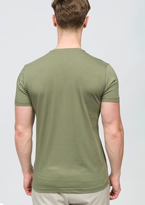 JOHNNY JOE Lucas Yeşil Erkek Bisiklet Yaka T-shirt