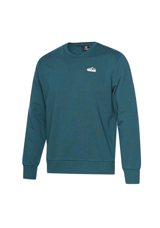 HUMMEL Mavi Erkek Baskılı Sweatshirt