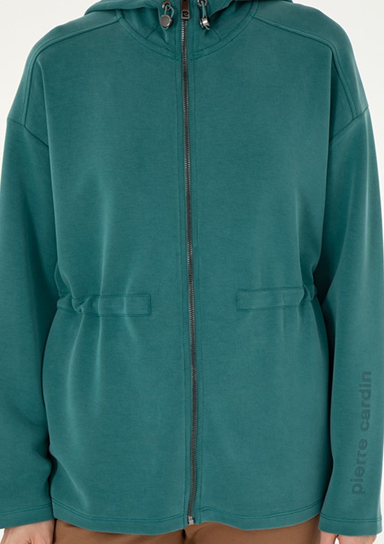 PİERRE CARDİN Yeşil Kadın Cropped Sweatshirt
