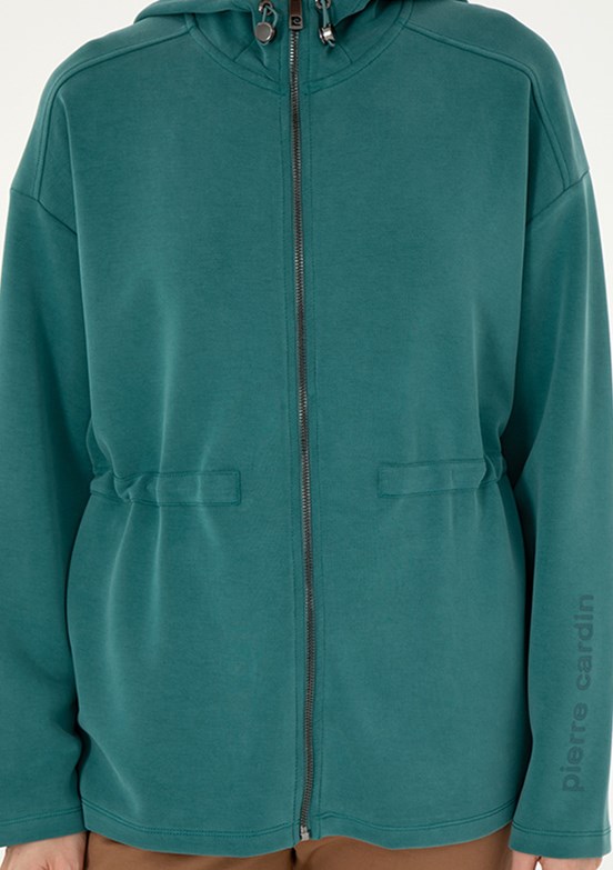 PİERRE CARDİN Yeşil Kadın Cropped Sweatshirt