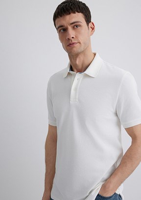 MAVİ Beyaz Erkek Polo Yaka T-Shirt