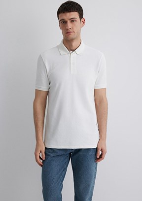 MAVİ Beyaz Erkek Polo Yaka T-Shirt