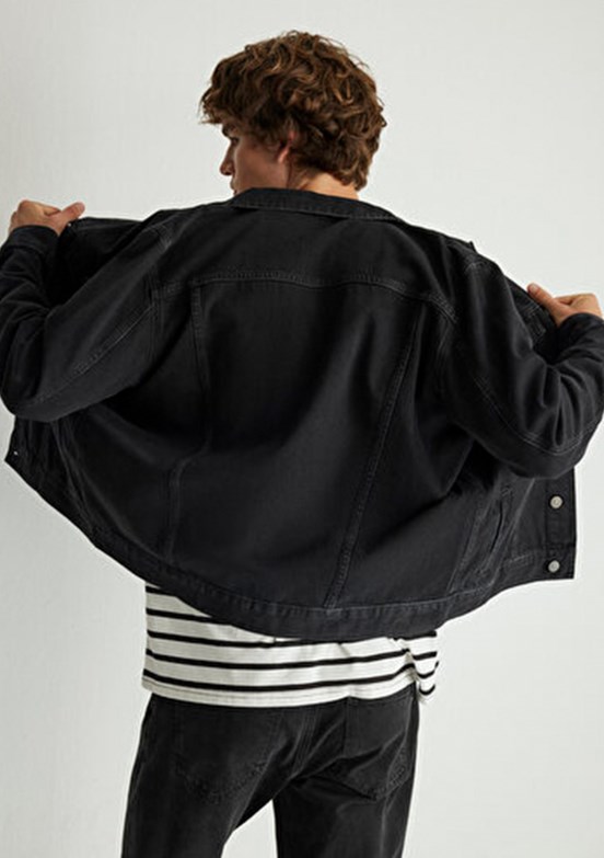 MAVİ RAY - M0110273-85218 Erkek Siyah Denim Ceket