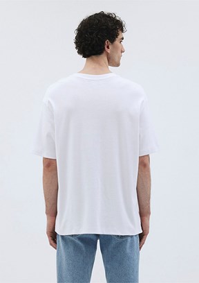 MAVİ Dikiş Detaylı Beyaz Erkek Premium Basic T-shirt
