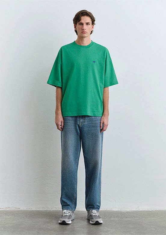 MAVİ Yeşil Erkek Bisiklet Yaka T-Shirt
