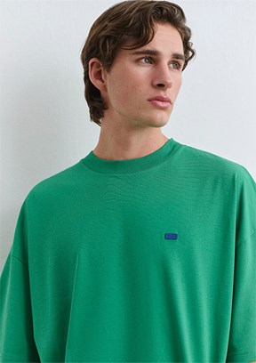 MAVİ Yeşil Erkek Bisiklet Yaka T-Shirt