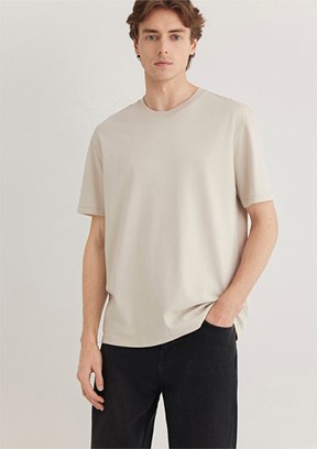 MAVİ Bej Erkek Kısa Kol T-Shirt