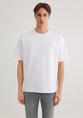 MAVİ Beyaz Erkek Kısa Kol T-Shirt