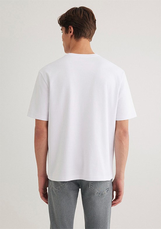 MAVİ Beyaz Erkek Kısa Kol T-Shirt