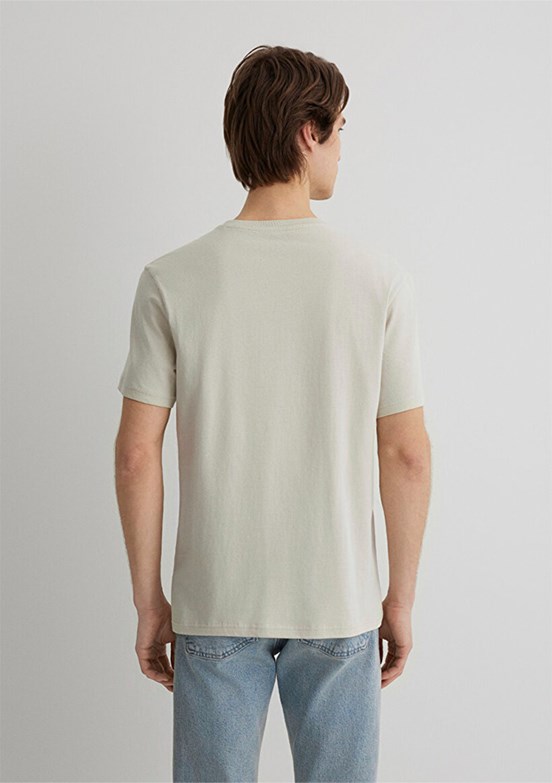 MAVİ Erkek Logo Baskılı Gri T-shirt