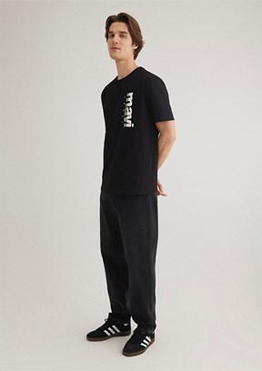 MAVİ Jeans Siyah Erkek Baskılı T-shirt