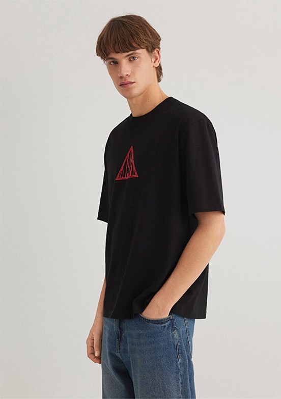 MAVİ Siyah Erkek Baskılı T-Shirt