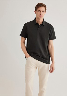 MAVİ Siyah Erkek Polo Yaka T-Shirt